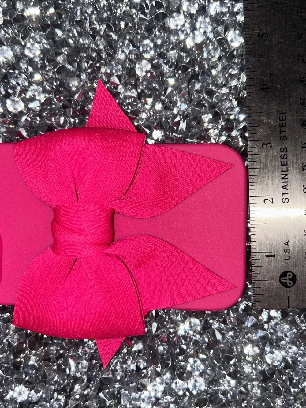 iPhone 15 Hot Pink Bow Phone Case - Unbranded